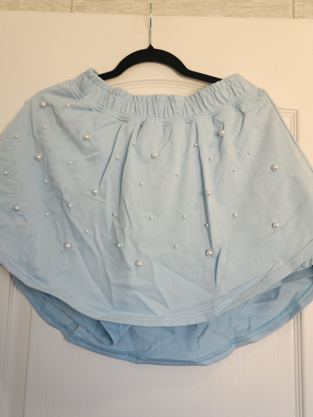 Blakeley Designs Pearl-Studded Light Blue Women’s Skort L/XL BNWOT